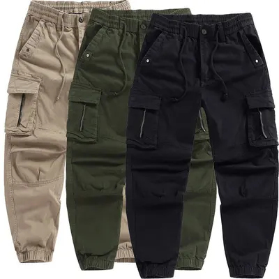 Herren Cargo Hose Baumwolle Arbeitshose Tactical Combat Outdoor Wanderhose