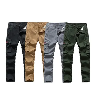 Herren Cargo Hose Baumwolle Arbeitshose Tactical Combat Outdoor Wanderhose