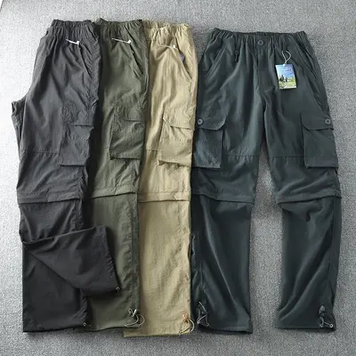Herren Cargo Hose 100% Baumwolle Arbeitshose Tactical Combat Outdoor Wanderhose