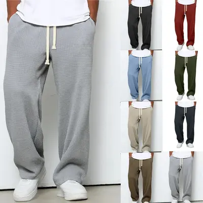 Leichte Herren Freizeithose Sommer Sport Luftig Bequem Lässig Stoffhose