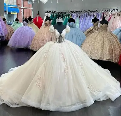 Quinceanera Kleider 3D Blumen süß 15 16 Geburtstag Festzug Ballkleider