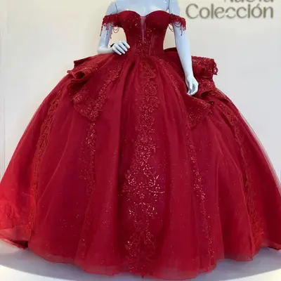 Quinceanera Kleider mit Schleife Spitze Applikation süß 15 16 Geburtstag Party