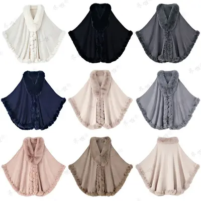 Damen Abschlussball echt warm elegant Strick Cape Stola Hochzeit Tuch Halstuch
