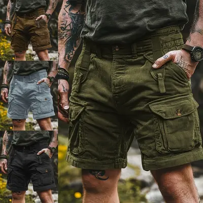 Herren Cargo Siebente Hose Tarnun Arbeitshose Tactical Combat CorduroyWanderhose