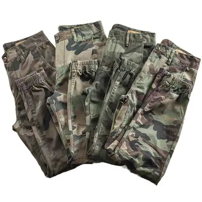 Herren Cargo Hose Baumwolle Arbeitshose Tactical Combat Outdoor Wanderhose