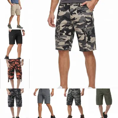Herren Cargo Siebente Hose Cotton Arbeitshose Tactical Combat Outdoor Wanderhose