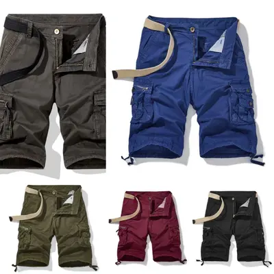 Herren Cargo Shorts Siebente Hose Cotton Arbeitshose Tactical Combat Herren