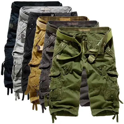 Herren Cargo Siebente Hose Cotton Arbeitshose Tactical Combat Outdoor Wanderhose