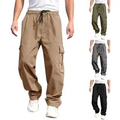 Herren Cargo Hose Baumwolle Arbeitshose Tactical Combat Outdoor Wanderhose