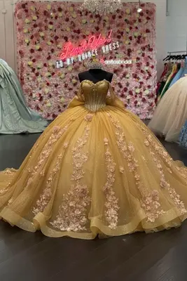 Süße 15 16 Quinceanera Kleider 3D Blumen Schulterfrei Party Abschlussball