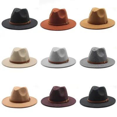 Eleganter formeller Hut Herren Damen breite Krempe Jazz Cap Party Abschlussball
