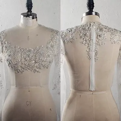 Langarm Kristall Hochzeitsjacke Brautkleider wunderschön Braut Hochzeit