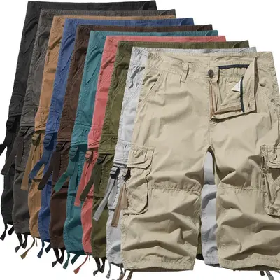 Herren Cargo Siebente Hose 100%Cotton Arbeitshose Tactical Combat Siebente Hosen