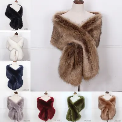 Damen Abschlussball Elegant Strick Cape Stola Hochzeit Tuch Halstuch Winter