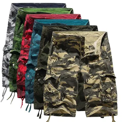 Herren Cargo Siebente Hose Cotton Arbeitshose Tactical Combat Herren Shorts