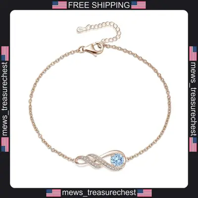 Infinity Geburtsstein Armband für Frauen, Geburtstag Schmuck Geschenk