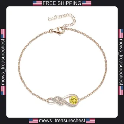 Infinity Geburtsstein Armband für Frauen Geburtstag Schmuck Geschenke