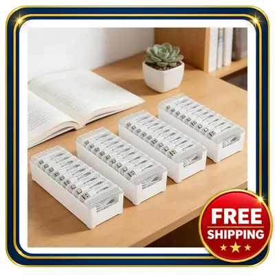 Kabel Organizer Box mit 11 Fächern Transparent Kunststoff Aufbewahrungsbehälter