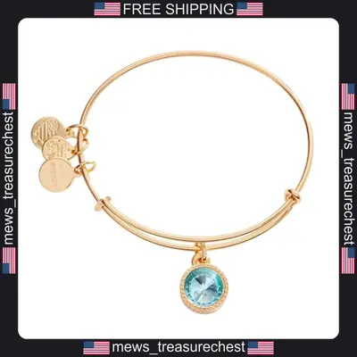 ALEX AND ANI Geburtsstein erweiterbarer Armreif für Frauen, Kristall Charms