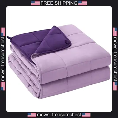Gewichtsdecke für Erwachsene 20lbs Queen Size 60x80 lila