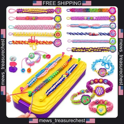 Kinder Freundschaft Armband Bastelset für Mädchen Alter 8-12 mit 16 Mustern und