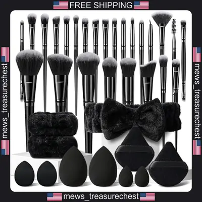 Make-up Pinsel Set 36 Teile Professionelle Synthetik Gesicht & Augen Werkzeuge