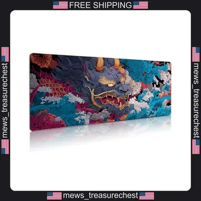Erweitertes Gaming Mouse Pad 31,5 x 11,8 Zoll Gummibasis rutschfeste