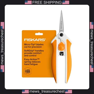 Fiskars Micro-Tip Scissors 6-inch for Sewing & Crafts, Stainless Steel