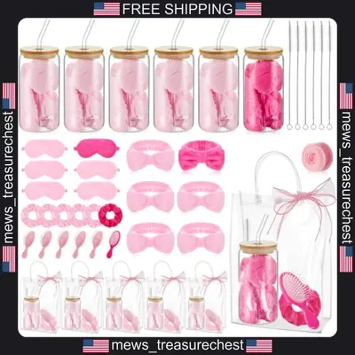 Mädchen Party Zubehör Set mit Glasschalen Haarbänder Augenmaske Tragetaschen