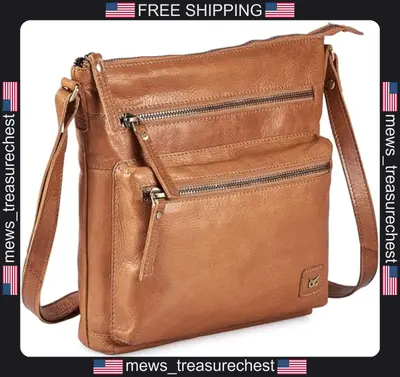 Kleine Leder Umhängetasche für Damen Reisetasche mit verstellbarem Riemen