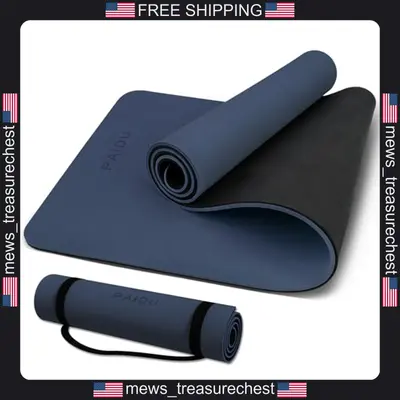 Yogamatte 10 mm dick rutschfeste Trainingsmatte mit Tragegurt
