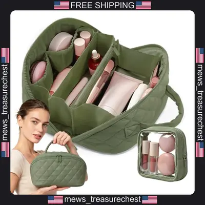 Reise Kosmetiktasche Wasserdicht PU Leder Organizer mit 5 Fächern