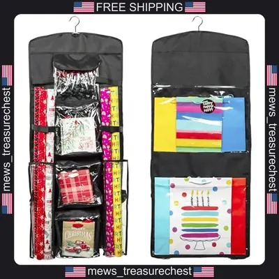 Geschenkpapier Organizer Canvas Aufbewahrungstasche mit Fächern