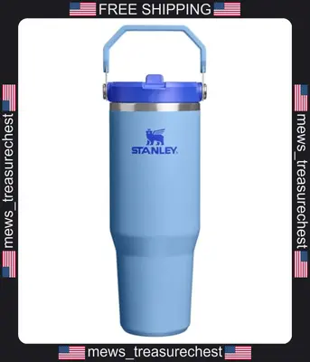 Edelstahl 30 Unzen Flip Strohhalm Becher Blue Sky