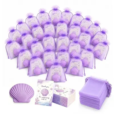 50 Party Gastgeschenke für Babyparty Geburtstag Muschelseifen NEU