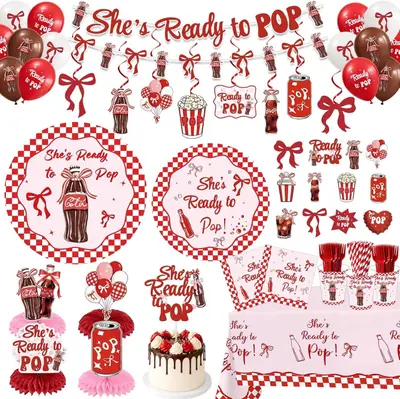 Babyparty Deko "She's Ready to Pop" NEU