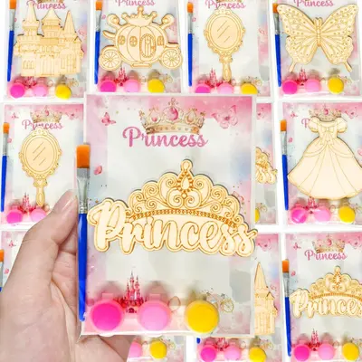 12 Stk. Prinzessin Party Gastgeschenke: Bastelset für Geburtstage & Partys NEU