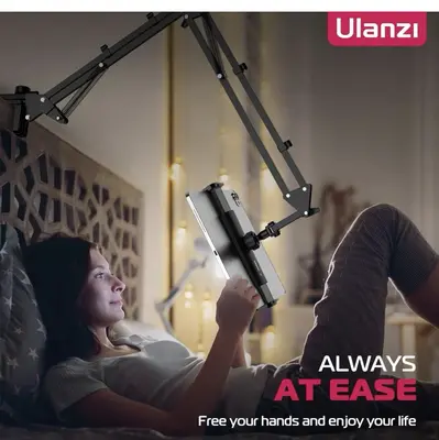 Aluminium Langarm Tablet Halter für Bett & Schreibtisch Handyhalterung 4,7-12,9