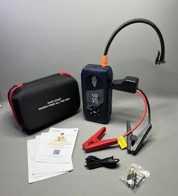 Auto Starthilfe 6500A Pack Booster 12V Batterieladegerät & 150PSI Luftkompressor
