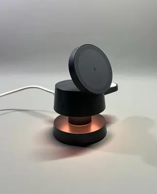 Schnell Ladestation Kabellos Ladegerät für iPhone AirPods 15W Ständer Nachtlicht