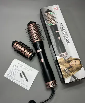 Air Styler 2 in 1 Haartrockner rund groß heiß Bürste rotierend