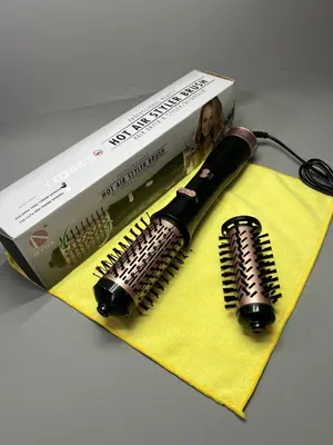 Rotierender Haartrockner Heißbürste Leistungsstark Luftstrom Glätten Locken