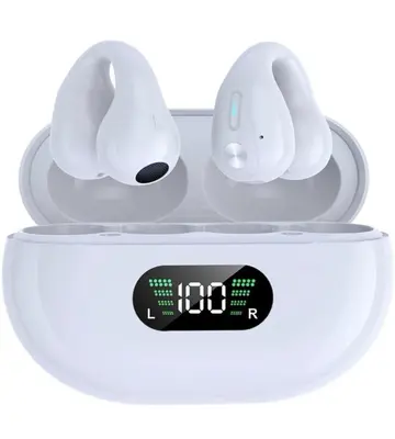 Clip On Wireless Earbuds Knochen Bluetooth 5.3 Mikrofon Stereo Sound Ohrhörer