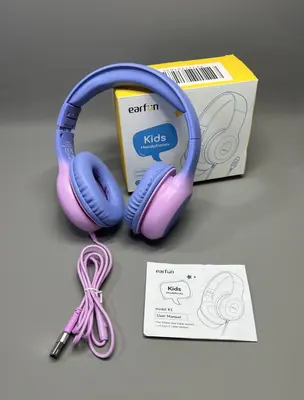 Kabelgebundenes Kinder Headset mit Mikrofon USB C Stecker laute Kopfhörer für