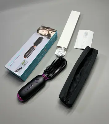 Kabellose Haar Locken Glätteisen Bürste Kamm Reisefertig