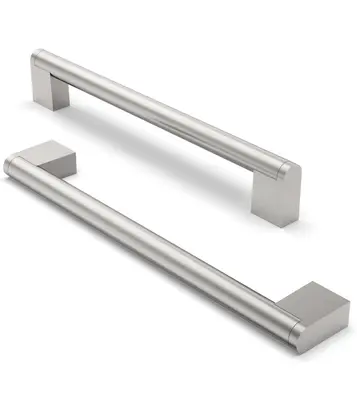 Küchen Schrankgriffe 192 mm Nickel gebürstet Schublade Kleiderschrank