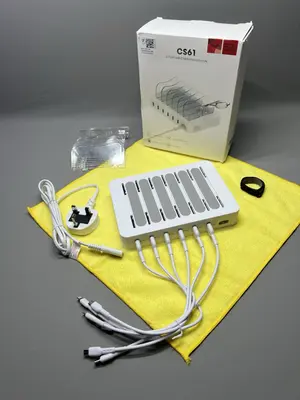 Ladestation mehrere Geräte Schreibtisch Ständer für iPhone Samsung Tablet 6 Port