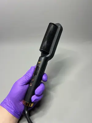 Haarglätter Heißbürste Beheizter 3D Kamm für Volumen & Glätten 230C