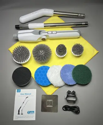 8 in 1 elektrische Spin Scrubber Reinigungsbürste 52" langer Arm leistungsstark