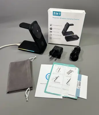 Wireless Charger für Samsung & Galaxy Watch Ständer Ladestation Reisefertig